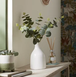 25cm Eucalyptus Stems Artificial Plant In Natural Ceramic Bottle Vase 7 25cm Eucalyptus Stems Artificial Plant In Natural Ceramic Bottle Vase -Greenie Shop 25cm eucalyptus stems artificial plant in natural ceramic bottle vase5010795682676 01i