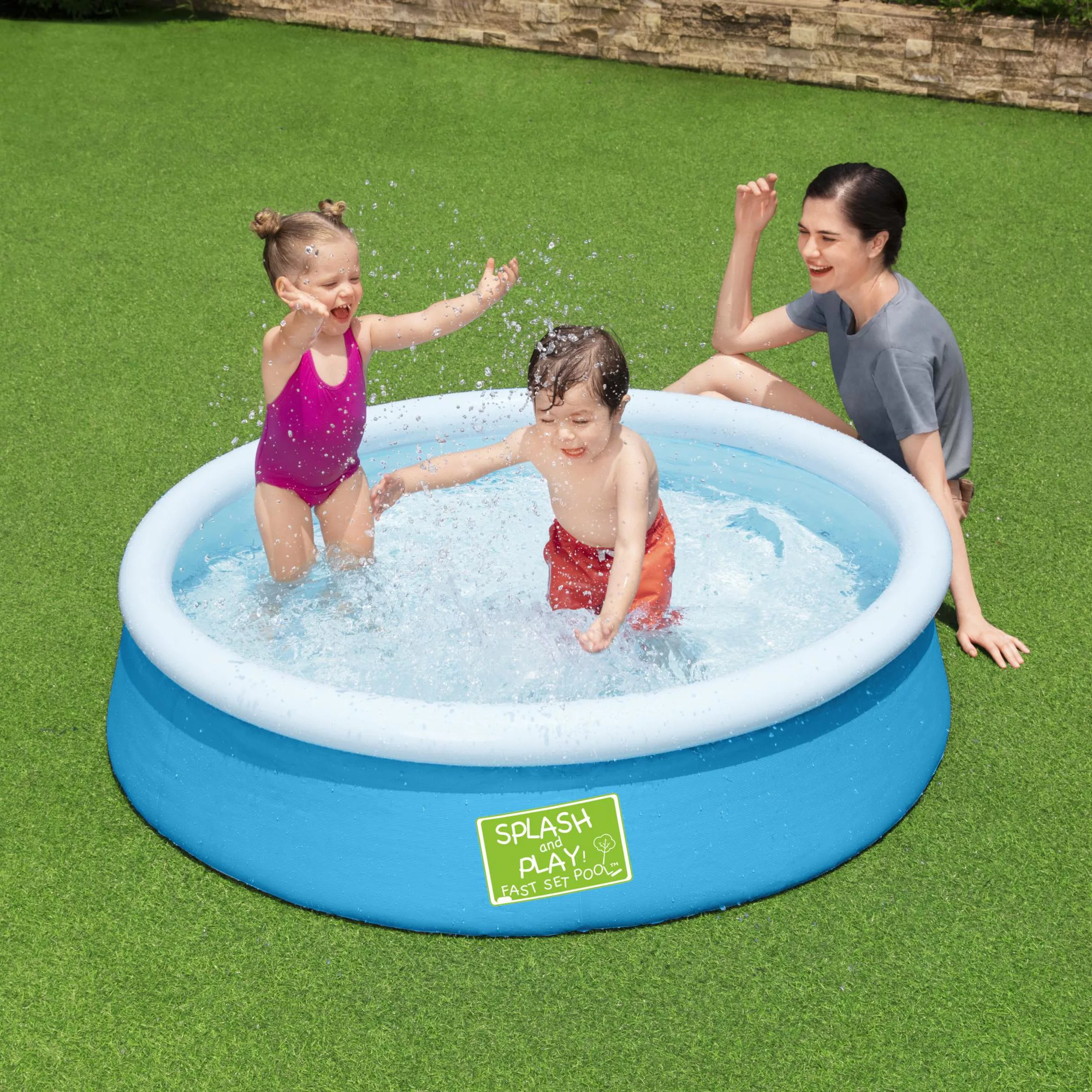 Bestway My First Fast Set Polyester (PES) & PVC Family Swimming Pool (W) 0.6m X (L) 0.6m 5 Bestway My First Fast Set Polyester (PES) & PVC Family Swimming Pool (W) 0.6m X (L) 0.6m - Image 3