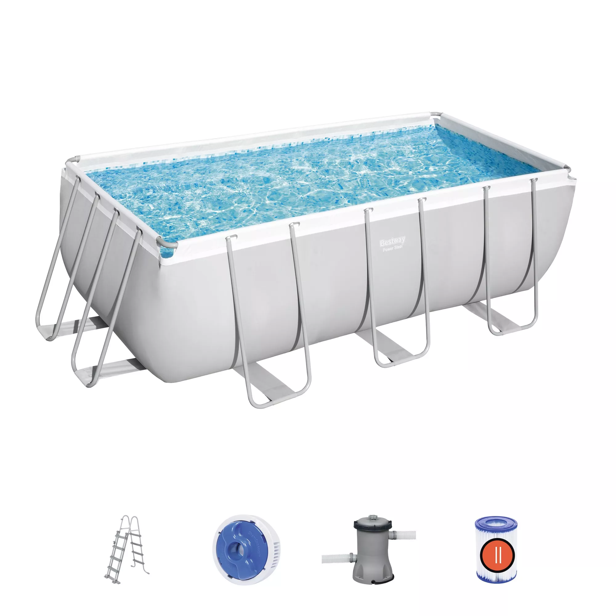 Bestway Power Steel Metal & Plastic Pool (W) 2.01m X (L) 4.12m 5 Bestway Power Steel Metal & Plastic Pool (W) 2.01m X (L) 4.12m - Image 3