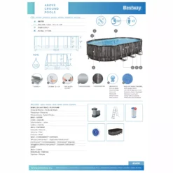 Bestway Power Steel® Wood Effect Polyvinyl Chloride (PVC) & Steel Pool (W) 3.66m X (L) 6.1m 17 Bestway Power Steel® Wood Effect Polyvinyl Chloride (PVC) & Steel Pool (W) 3.66m X (L) 6.1m -Greenie Shop bestway power steel wood effect polyvinyl chloride pvc steel pool w 3 66m x l 6 1m6942138983586 04t