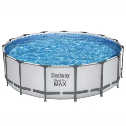 Bestway Steel Pro MAXâ„¢ Plain Polyvinyl Chloride (PVC) & Steel Pool (W) 4.57m X (L) 4.57m