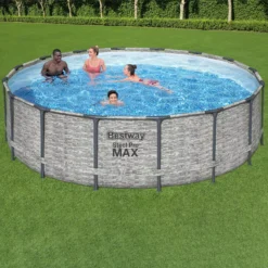 Bestway Steel Pro MAX™ Realistic Stone Print Polyvinyl Chloride (PVC) & Steel Pool (W) 4.88m X (L) 4.88m 11 Bestway Steel Pro MAX™ Realistic Stone Print Polyvinyl Chloride (PVC) & Steel Pool (W) 4.88m X (L) 4.88m -Greenie Shop bestway steel pro max realistic stone print polyvinyl chloride pvc steel pool w 4 88m x l 4 88m6941607311493 01i