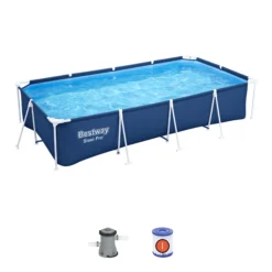 Bestway Steel Pro® Plain Polyvinyl Chloride (PVC) & Steel Pool (W) 2.11m X (L) 4m -Greenie Shop bestway steel pro plain polyvinyl chloride pvc steel pool w 2 11m x l 4m6942138949728 03c