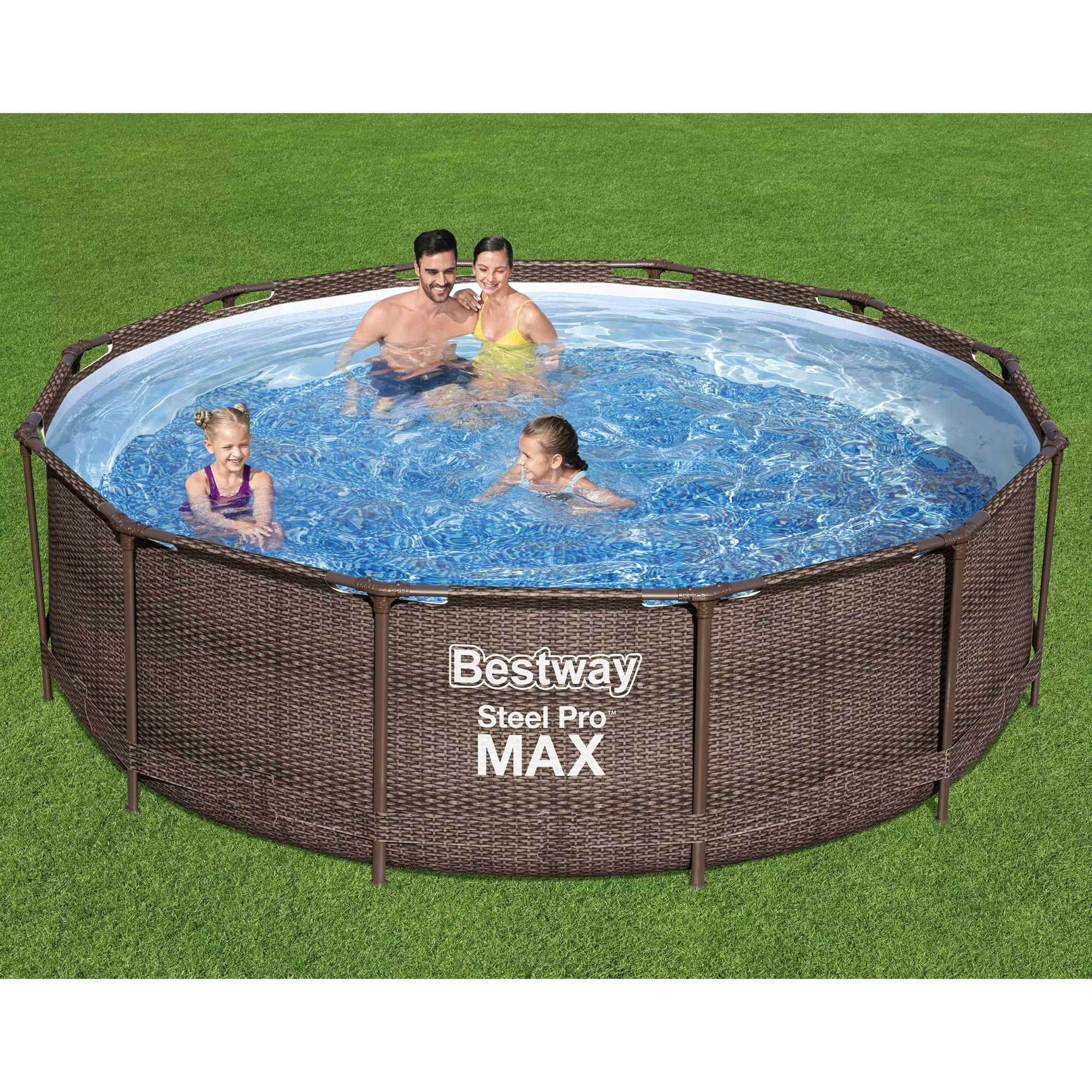 Bestway Steel Pro Rattan Print Metal & Plastic Pool 8 Bestway Steel Pro Rattan Print Metal & Plastic Pool - Image 6