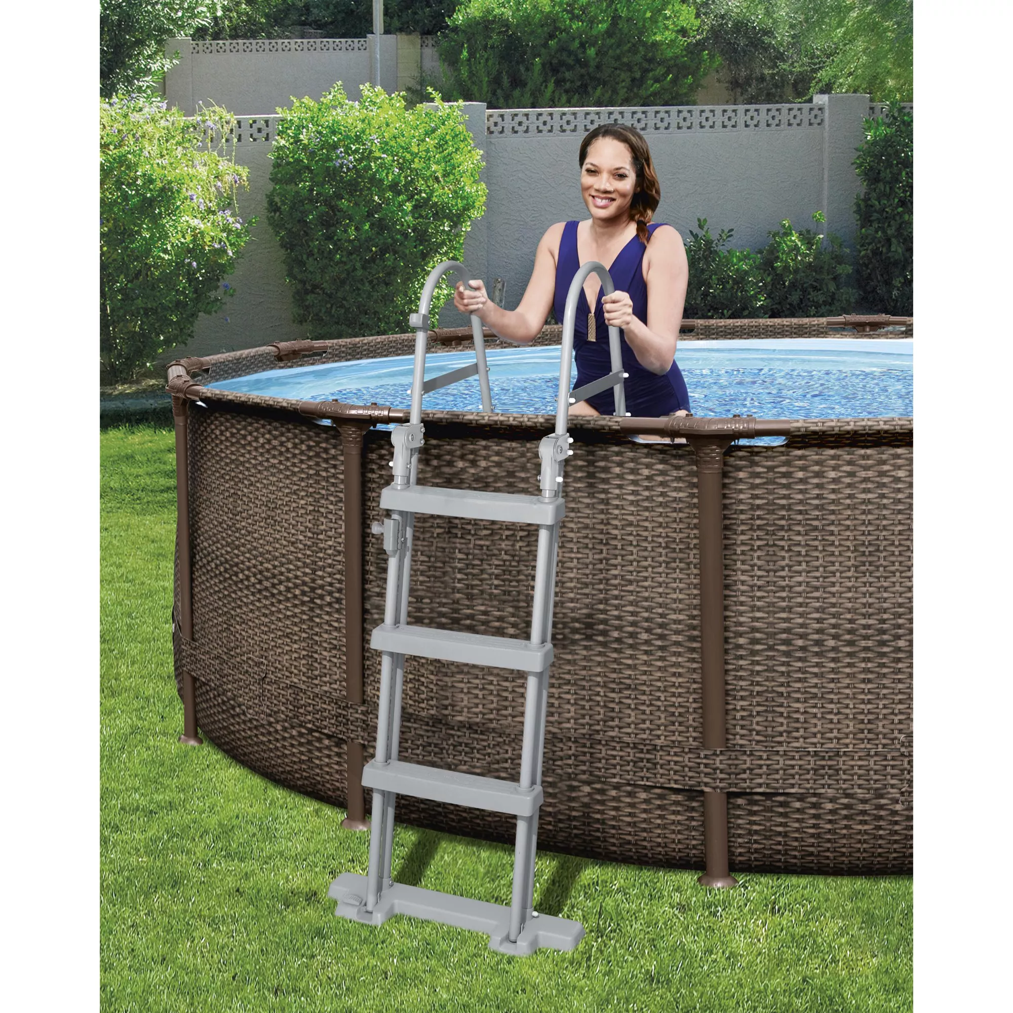 Bestway Steel Pro Rattan Print Metal & Plastic Pool 9 Bestway Steel Pro Rattan Print Metal & Plastic Pool - Image 7