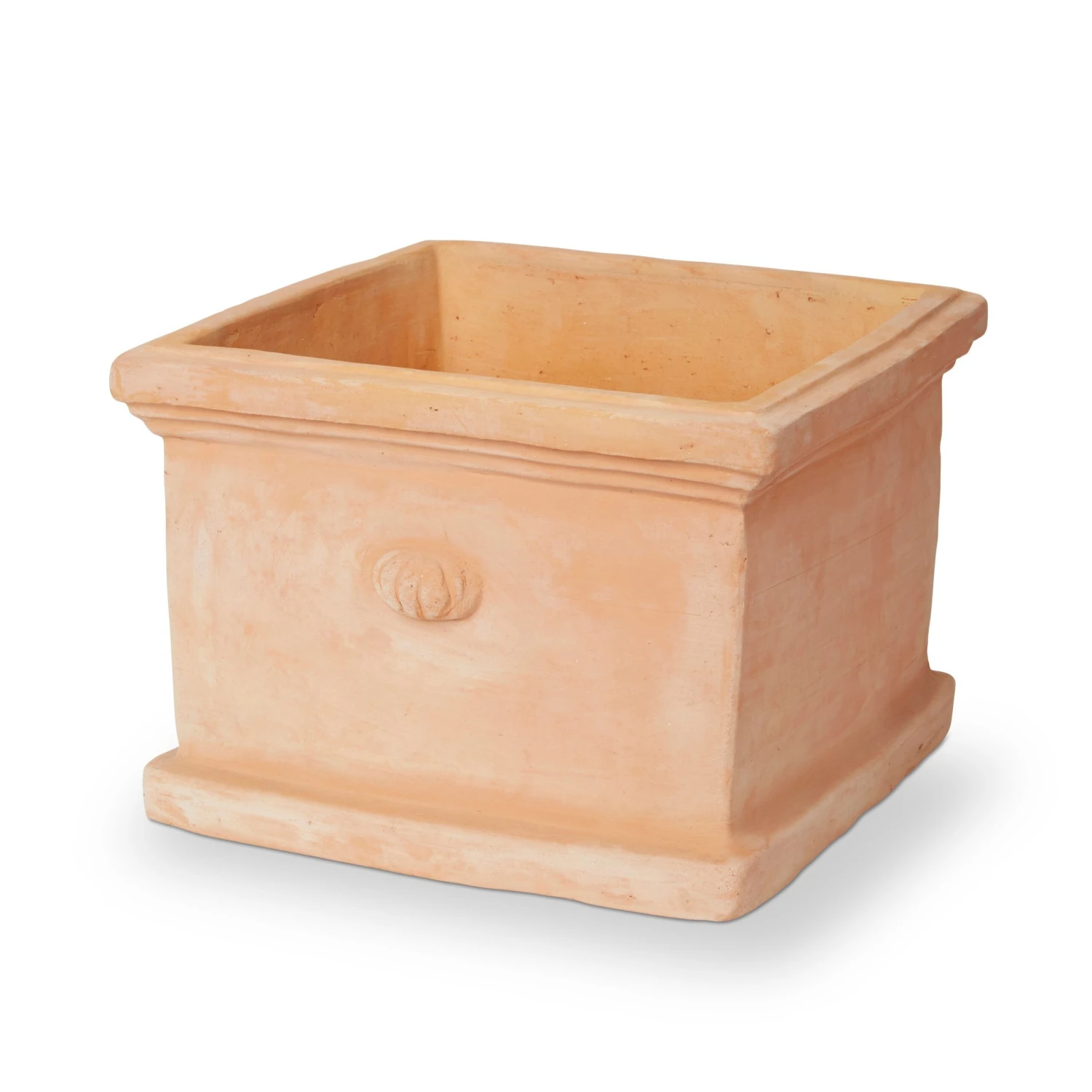 Blooma Mali White Washed Terracotta Square Plant Pot (Dia)35cm 4 Blooma Mali White Washed Terracotta Square Plant Pot (Dia)35cm - Image 2