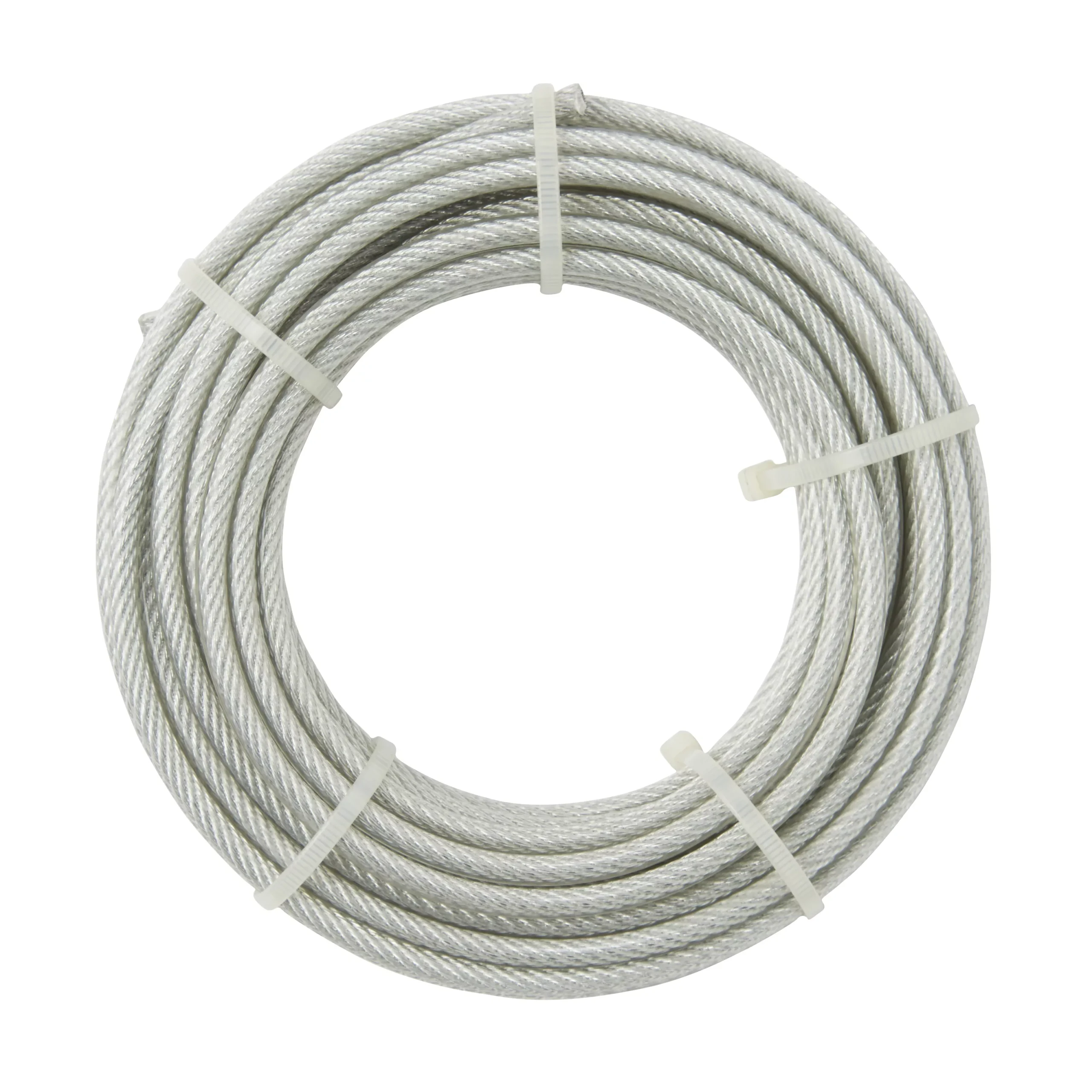 Diall White PVC & Steel Cable, (L)10m (Dia)5mm 4 Diall White PVC & Steel Cable, (L)10m (Dia)5mm - Image 2