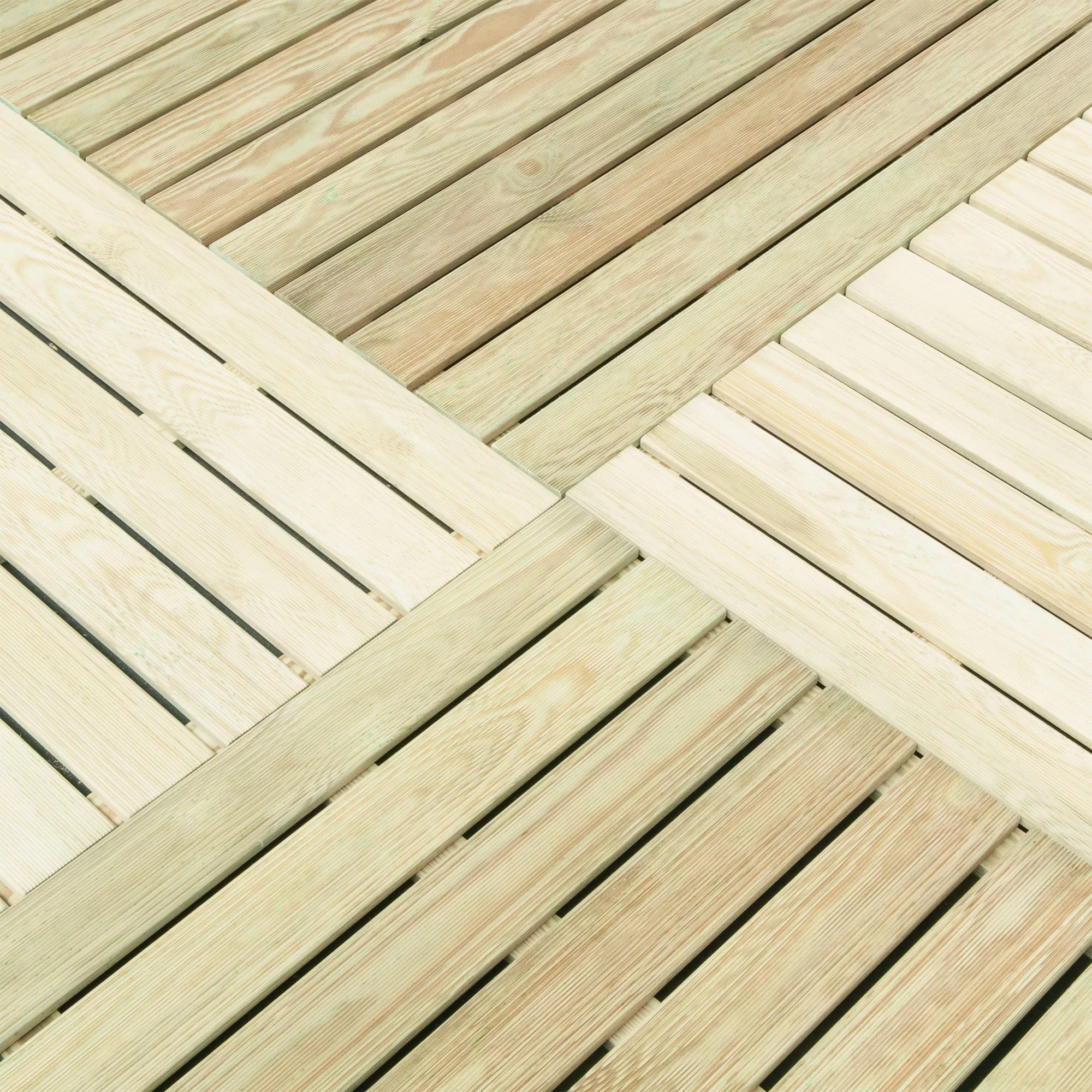 Durance Green Softwood Deck Tile (L)1m (W)1000mm (T)28mm 3 Durance Green Softwood Deck Tile (L)1m (W)1000mm (T)28mm - Image 2