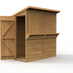 Forest Garden 6x3 Ft Pent Shiplap Garden Bar With Single Door -Greenie Shop forest garden 6x3 ft pent shiplap garden bar with single door5013053184066 03c bq