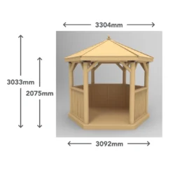 Forest Garden Furnished Hexagonal Gazebo, (W)3.3m (D)2.84m 23 Forest Garden Furnished Hexagonal Gazebo, (W)3.3m (D)2.84m -Greenie Shop forest garden furnished hexagonal gazebo w 3 3m d 2 84m5013053172377 01t