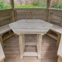 Forest Garden Furnished Hexagonal Gazebo, (W)3.3m (D)2.84m 17 Forest Garden Furnished Hexagonal Gazebo, (W)3.3m (D)2.84m -Greenie Shop forest garden furnished hexagonal gazebo w 3 3m d 2 84m5013053172377 05i