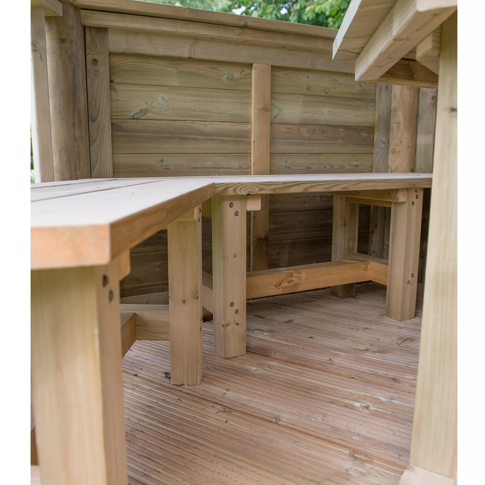 Forest Garden Furnished Hexagonal Gazebo, (W)3.3m (D)2.84m 8 Forest Garden Furnished Hexagonal Gazebo, (W)3.3m (D)2.84m - Image 6