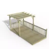Forest Garden Grey Pergola & Decking Kit, X4 Post X3 Balustrade (H) 2.5m X (W) 5.2m - Canopy Included -Greenie Shop forest garden grey pergola decking kit x4 post x3 balustrade h 2 5m x w 5 2m canopy included5013053192672 01c