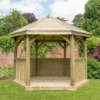 Forest Garden Hexagonal Gazebo, (W)3.78m (D)3.27m -Greenie Shop forest garden hexagonal gazebo w 3 78m d 3 27m5013053163382 01i