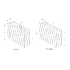 Forest Garden Linear Natural Timber Rectangular Planter (H) 97.2cm X (W) 120cm 13 Forest Garden Linear Natural Timber Rectangular Planter (H) 97.2cm X (W) 120cm -Greenie Shop forest garden linear natural timber rectangular planter h 97 2cm x w 120cm5013053190425 01t