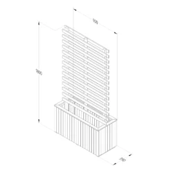 Forest Garden Living Screen Natural Timber Rectangular Planter (H) 180cm X (W) 90cm 13 Forest Garden Living Screen Natural Timber Rectangular Planter (H) 180cm X (W) 90cm -Greenie Shop forest garden living screen natural timber rectangular planter h 180cm x w 90cm5013053190227 01t