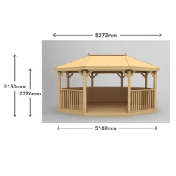 Forest Garden Premium Octagonal Gazebo, (W)5.27m (D)3.78m 17 Forest Garden Premium Octagonal Gazebo, (W)5.27m (D)3.78m -Greenie Shop forest garden premium octagonal gazebo w 5 27m d 3 78m5013053163467 01t