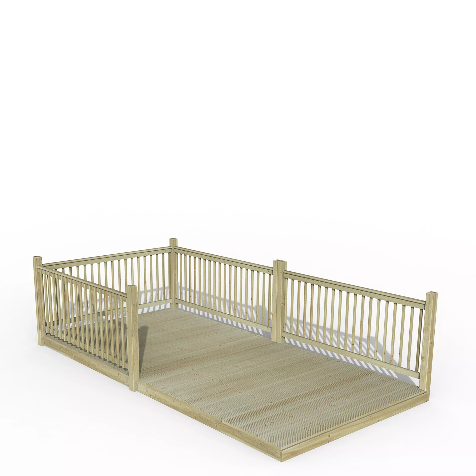 Forest Garden Softwood Decking Kit, X4 Balustrade (L) 1.31m X (W) 4.91m 3 Forest Garden Softwood Decking Kit, X4 Balustrade (L) 1.31m X (W) 4.91m