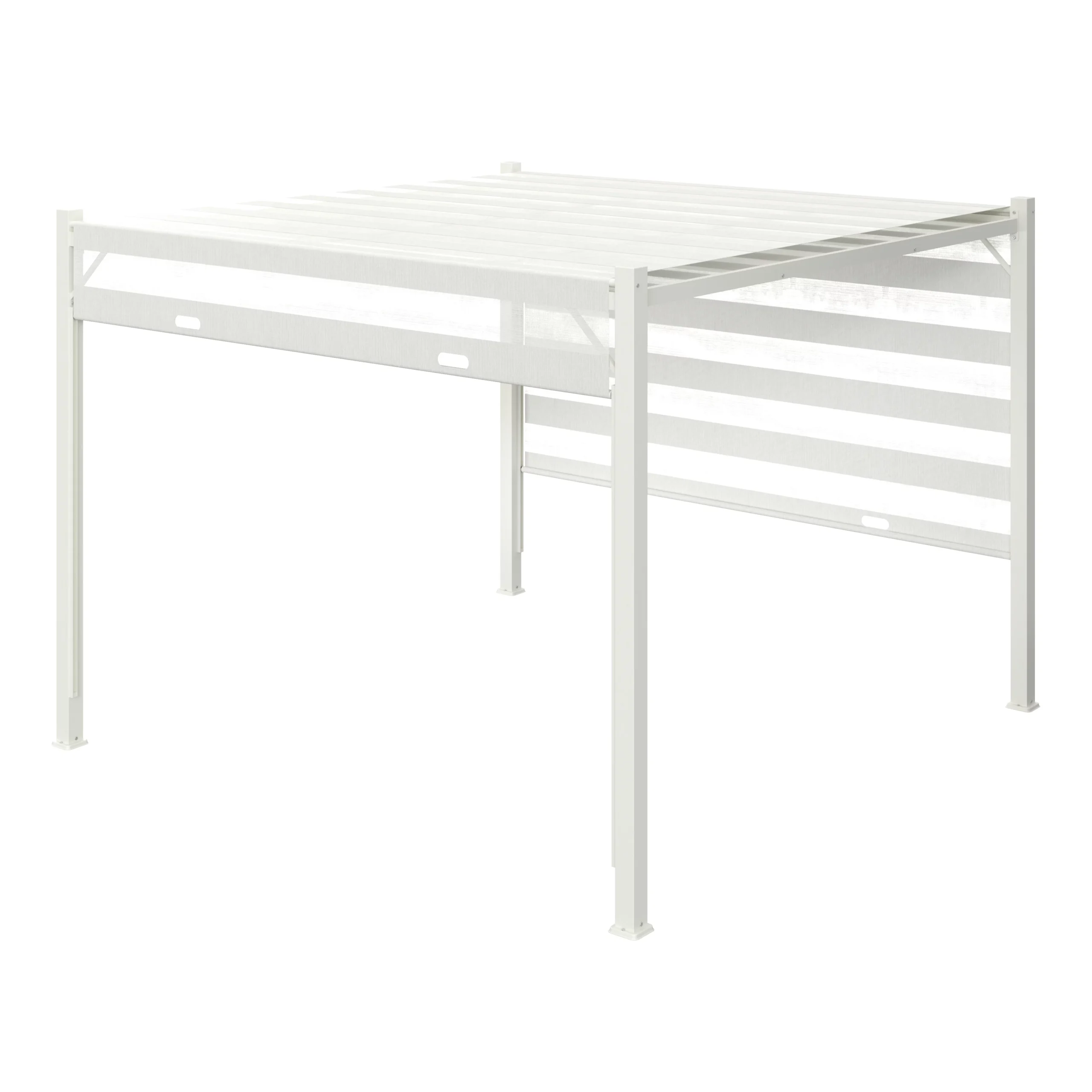 GoodHome Formentera White Square Gazebo, (W)3m (D)3m - Assembly Required 3 GoodHome Formentera White Square Gazebo, (W)3m (D)3m - Assembly Required