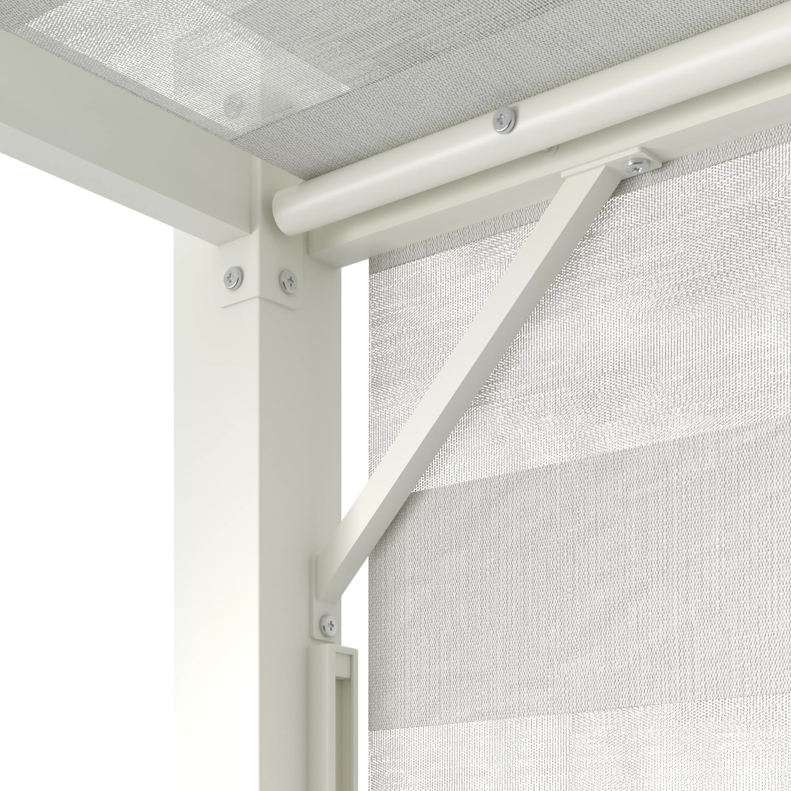 GoodHome Formentera White Square Gazebo, (W)3m (D)3m - Assembly Required 5 GoodHome Formentera White Square Gazebo, (W)3m (D)3m - Assembly Required - Image 3