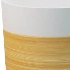 GoodHome Penan White Wood Effect Cement Circular Plant Pot (Dia)38cm 5 GoodHome Penan White Wood Effect Cement Circular Plant Pot (Dia)38cm -Greenie Shop goodhome penan white wood effect cement circular plant pot dia 38cm5059340328324 36c