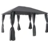 GoodHome Shamal Steel Grey Rectangular Gazebo, (W)2.96m (D)3.96m - Assembly Required 2 GoodHome Shamal Steel Grey Rectangular Gazebo, (W)2.96m (D)3.96m - Assembly Required -Greenie Shop goodhome shamal steel grey rectangular gazebo w 2 96m d 3 96m assembly required5059340125466 01c