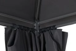 GoodHome Shamal Steel Grey Rectangular Gazebo, (W)2.96m (D)3.96m - Assembly Required -Greenie Shop goodhome shamal steel grey rectangular gazebo w 2 96m d 3 96m assembly required5059340125466 37c