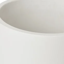 GoodHome White Terracotta Circular Plant Pot (Dia)20.5cm -Greenie Shop goodhome white terracotta circular plant pot dia 20 5cm3663602441274 36c bq