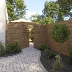 Klikstrom Tiama Pine Horizontal Slats Gate, (H)1.8m (W)0.9m 9 Klikstrom Tiama Pine Horizontal Slats Gate, (H)1.8m (W)0.9m -Greenie Shop klikstrom tiama pine horizontal slats gate h 1 8m w 0 9m5059340668338 01i