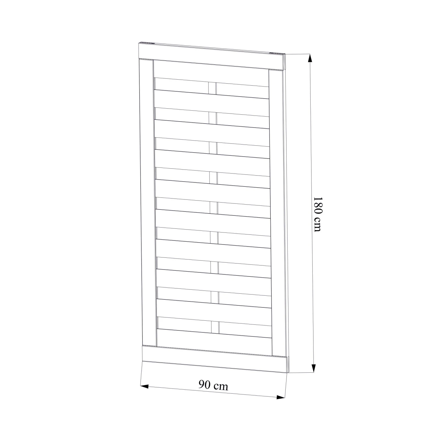 Klikstrom Tiama Pine Horizontal Slats Gate, (H)1.8m (W)0.9m 7 Klikstrom Tiama Pine Horizontal Slats Gate, (H)1.8m (W)0.9m - Image 5