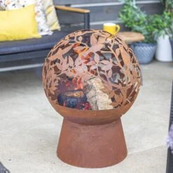 La Hacienda Globe Steel Firepit -Greenie Shop la hacienda globe steel firepit5055025586089 02i bq