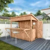 Mercia Garden Bar 9x4 Ft Pent Tongue & Groove Solid Wood Garden Bar With Single Door 1 Mercia Garden Bar 9x4 Ft Pent Tongue & Groove Solid Wood Garden Bar With Single Door -Greenie Shop mercia garden bar 9x4 ft pent tongue groove solid wood garden bar with single door5029442008752 02i