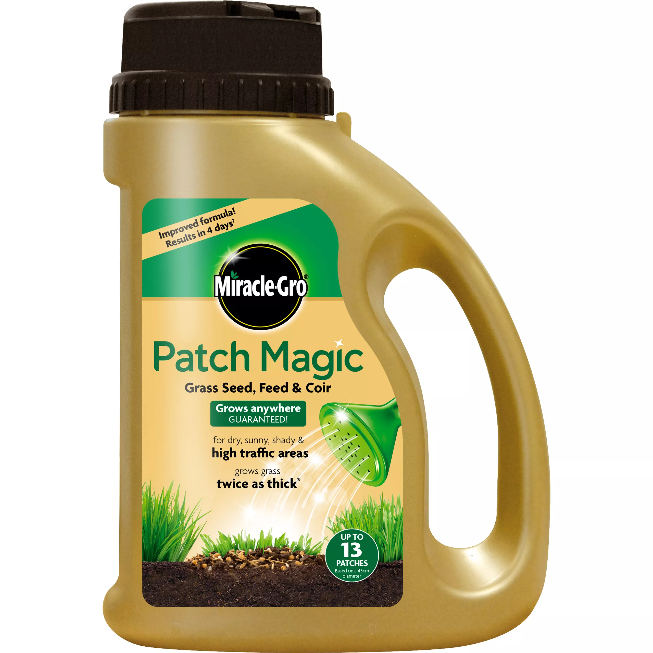 Miracle-Gro Patch Magic Lawn Patch Repairer 13m² 1L 1kg 3 Miracle-Gro Patch Magic Lawn Patch Repairer 13m² 1L 1kg
