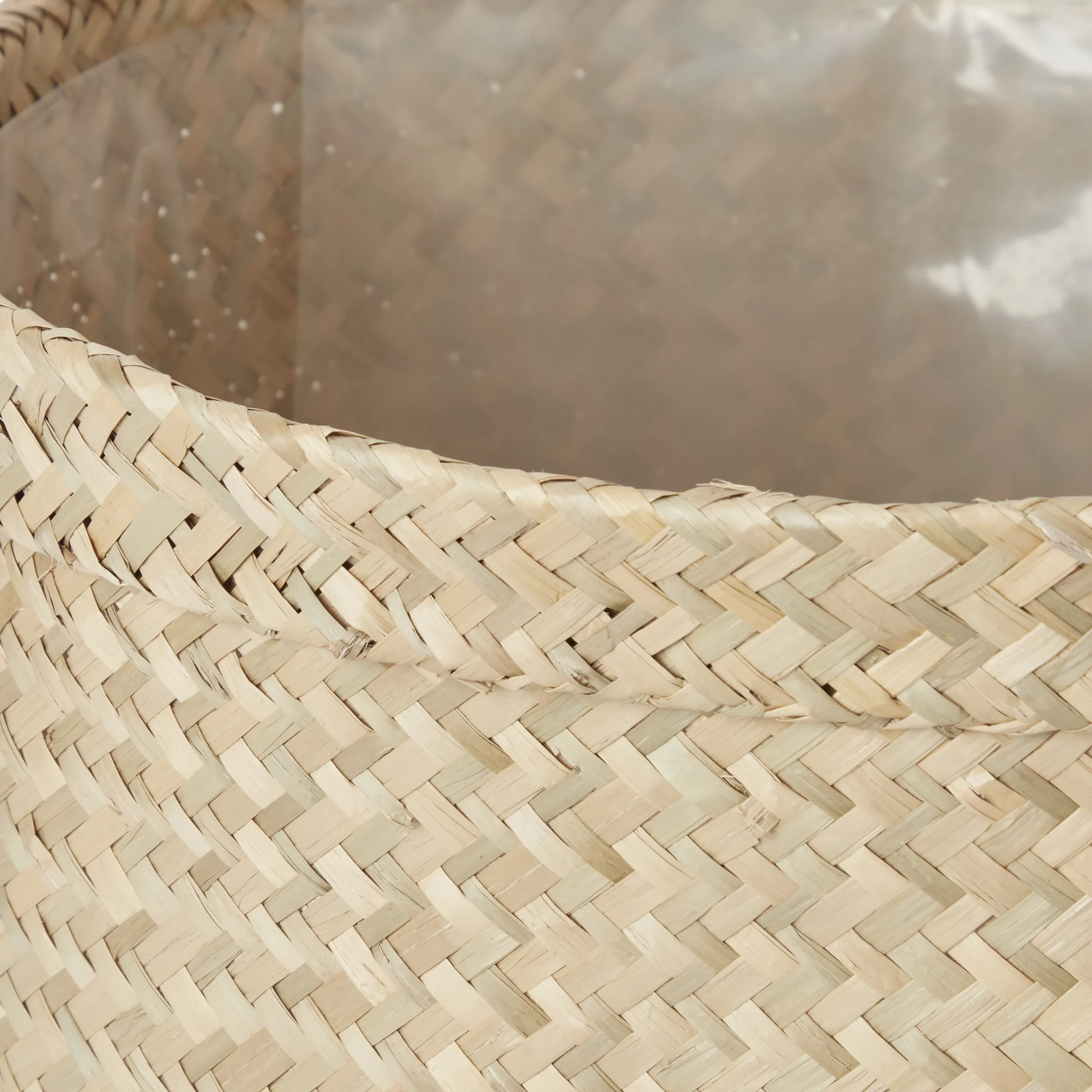 Natural Seagrass Herringbone Circular Plant Pot (Dia)35cm 5 Natural Seagrass Herringbone Circular Plant Pot (Dia)35cm - Image 3