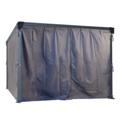 Palram - Canopia 3K Series Grey Polyester (PES) Gazebo Curtain, Pack Of 4 (L)2170mm (W)3660mm -Greenie Shop palram canopia 3k series grey polyester pes gazebo curtain pack of 4 l 2170mm w 3660mm7290108130744 02c