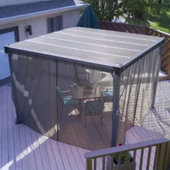 Palram - Canopia 3K Series Grey Polyester (PES) Gazebo Netting, Pack Of 6 (L)2170mm (W)3660mm 14 Palram - Canopia 3K Series Grey Polyester (PES) Gazebo Netting, Pack Of 6 (L)2170mm (W)3660mm -Greenie Shop palram canopia 3k series grey polyester pes gazebo netting pack of 6 l 2170mm w 3660mm7290108130751 06i