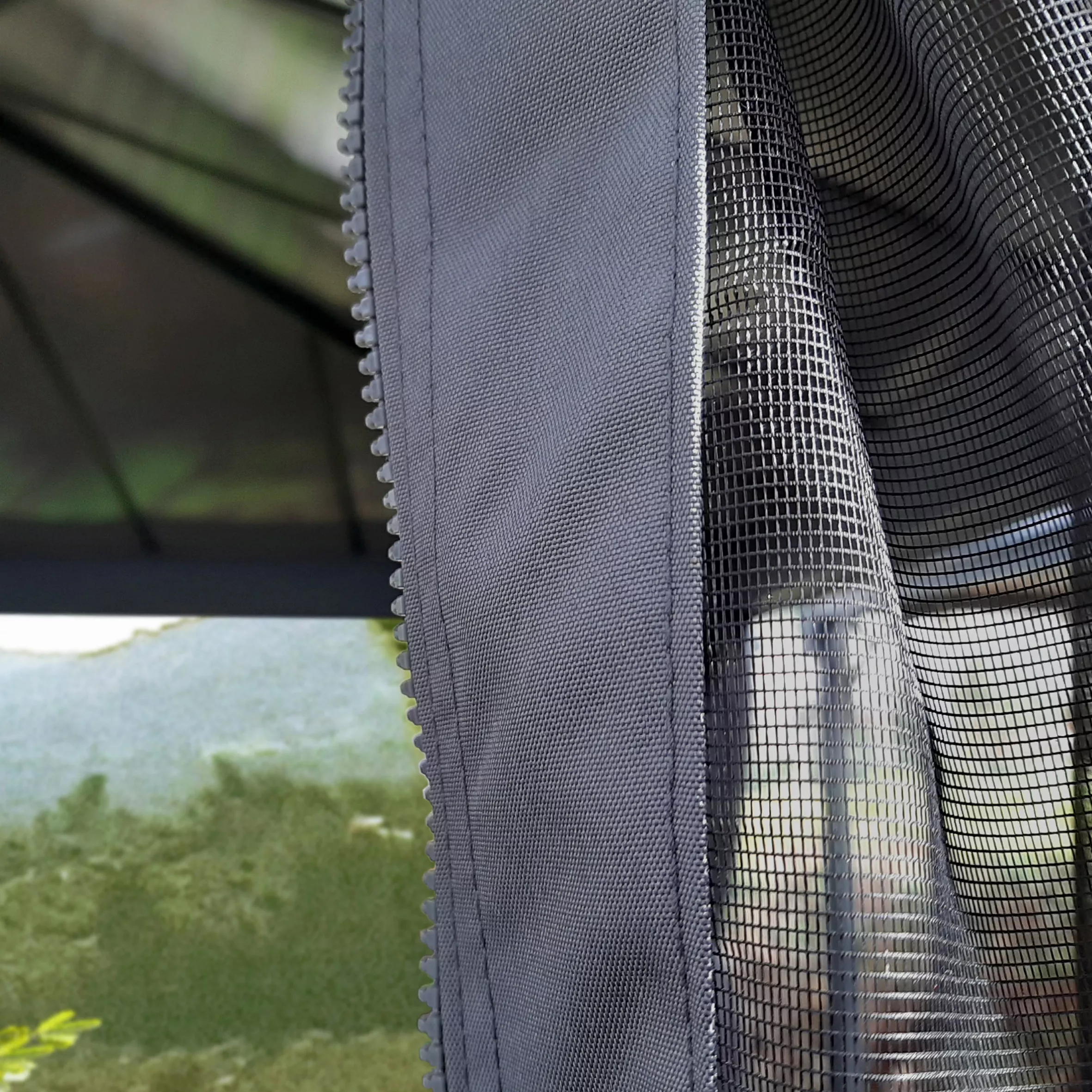 Palram - Canopia Dallas Grey Polyester (PES) Gazebo Netting, Pack Of 4 (L)2120mm (W)4400mm 6 Palram - Canopia Dallas Grey Polyester (PES) Gazebo Netting, Pack Of 4 (L)2120mm (W)4400mm - Image 4