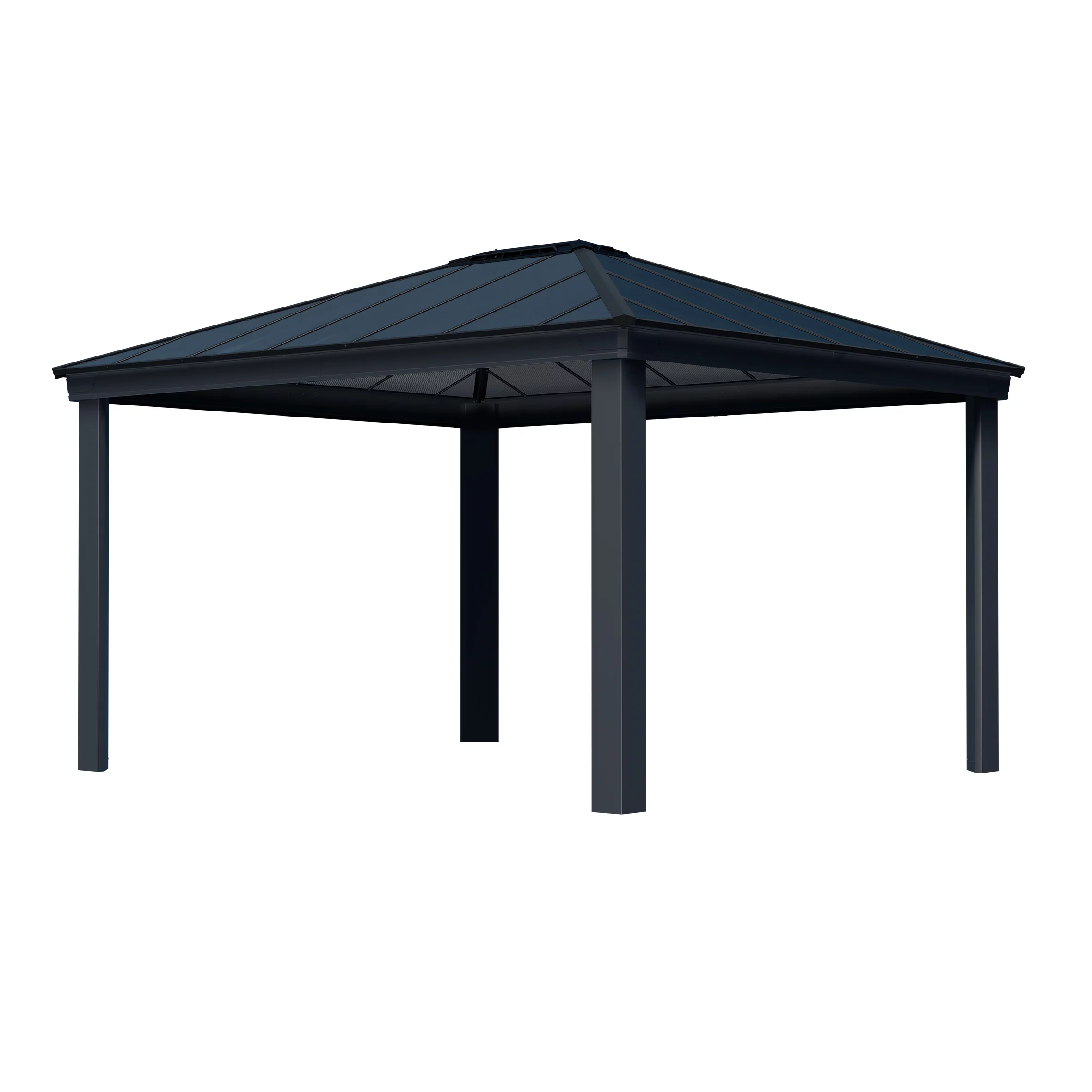 Palram - Canopia Dallas Grey Rectangular Gazebo, (W)4.26m (D)3.64m - Assembly Required 4 Palram - Canopia Dallas Grey Rectangular Gazebo, (W)4.26m (D)3.64m - Assembly Required - Image 2