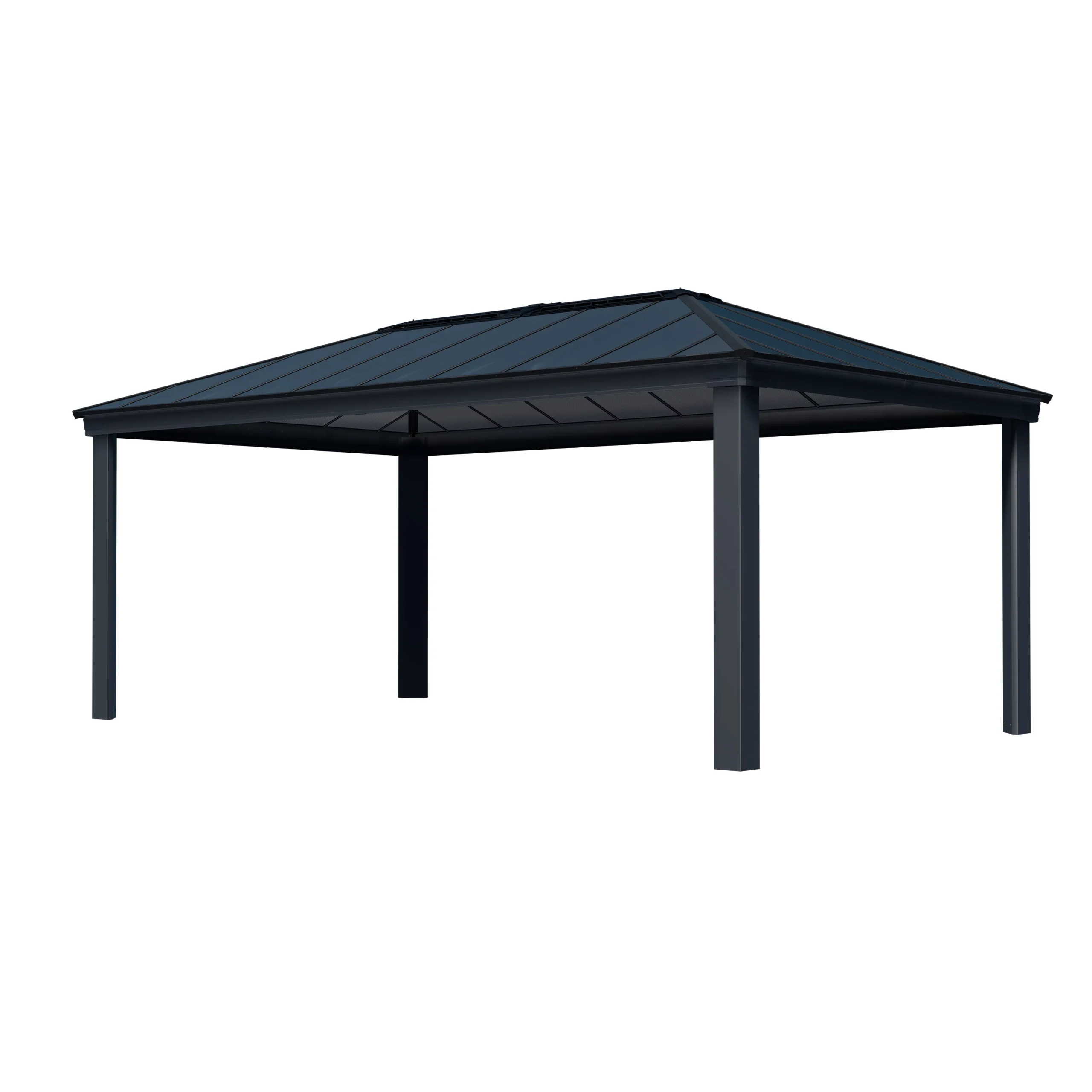 Palram - Canopia Dallas Grey Rectangular Gazebo, (W)6.12m (D)3.64m - Assembly Required 4 Palram - Canopia Dallas Grey Rectangular Gazebo, (W)6.12m (D)3.64m - Assembly Required - Image 2