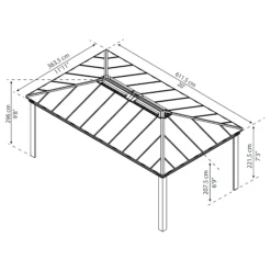 Palram - Canopia Dallas Grey Rectangular Gazebo, (W)6.12m (D)3.64m - Assembly Required 18 Palram - Canopia Dallas Grey Rectangular Gazebo, (W)6.12m (D)3.64m - Assembly Required -Greenie Shop palram canopia dallas grey rectangular gazebo w 6 12m d 3 64m assembly required7290108601954 01t bq