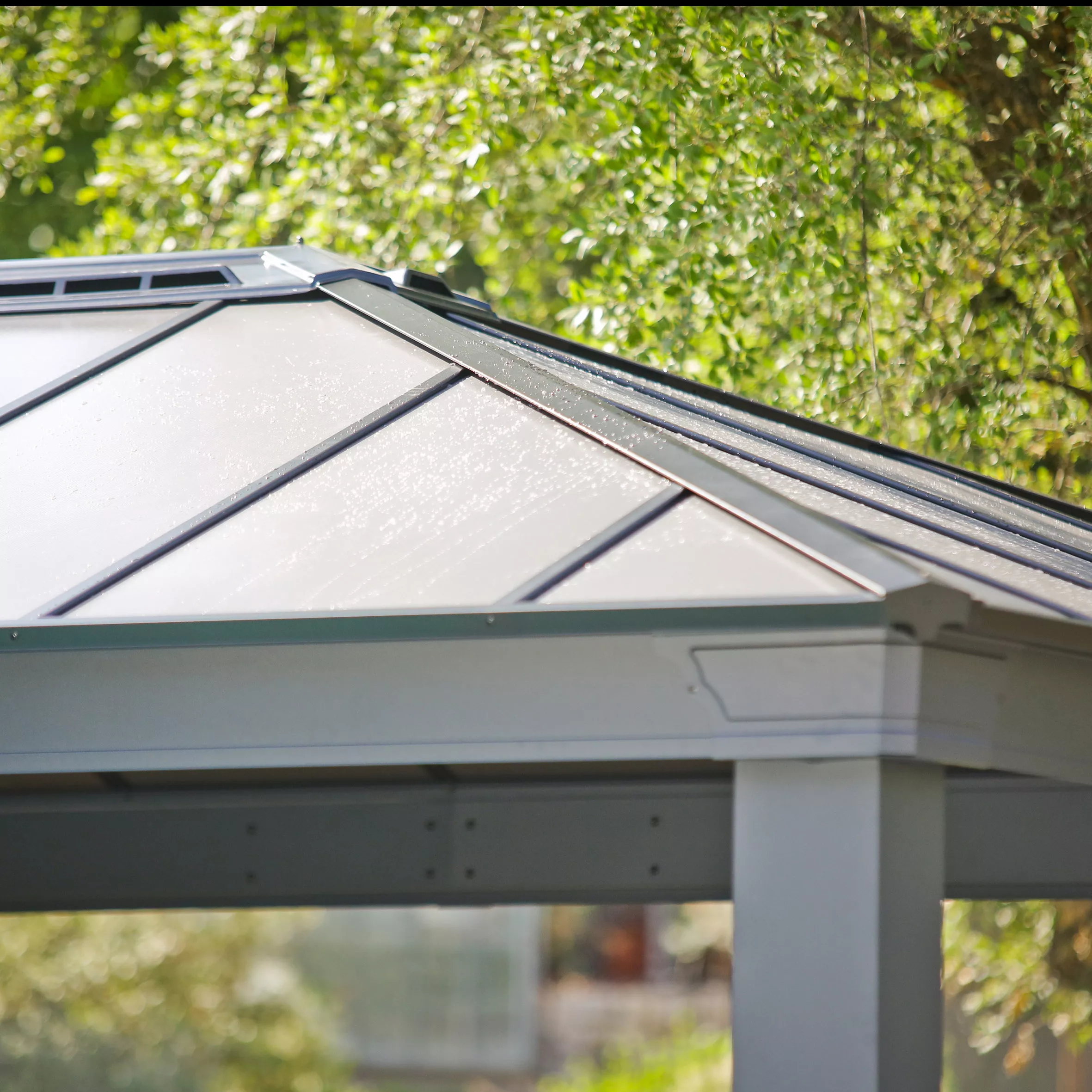 Palram - Canopia Dallas Grey Rectangular Gazebo, (W)6.12m (D)3.64m - Assembly Required 7 Palram - Canopia Dallas Grey Rectangular Gazebo, (W)6.12m (D)3.64m - Assembly Required - Image 5