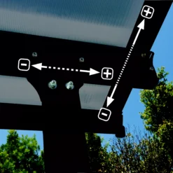 Palram - Canopia Feria Grey Non-retractable Awning, (L)4.25m (H)3.05m (W)3.85m -Greenie Shop palram canopia feria grey non retractable awning l 4 25m h 3 05m w 3 85m7290108134551 05i bq