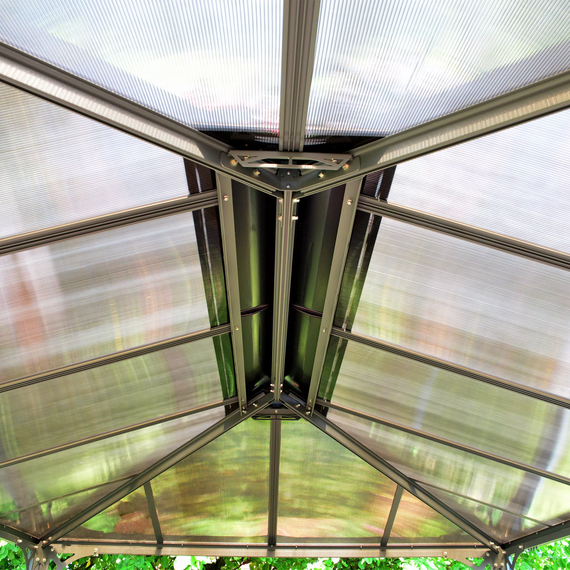 Palram - Canopia Martinique Grey Rectangular Gazebo, (W)4.3m (D)2.96m - Assembly Required 7 Palram - Canopia Martinique Grey Rectangular Gazebo, (W)4.3m (D)2.96m - Assembly Required - Image 5