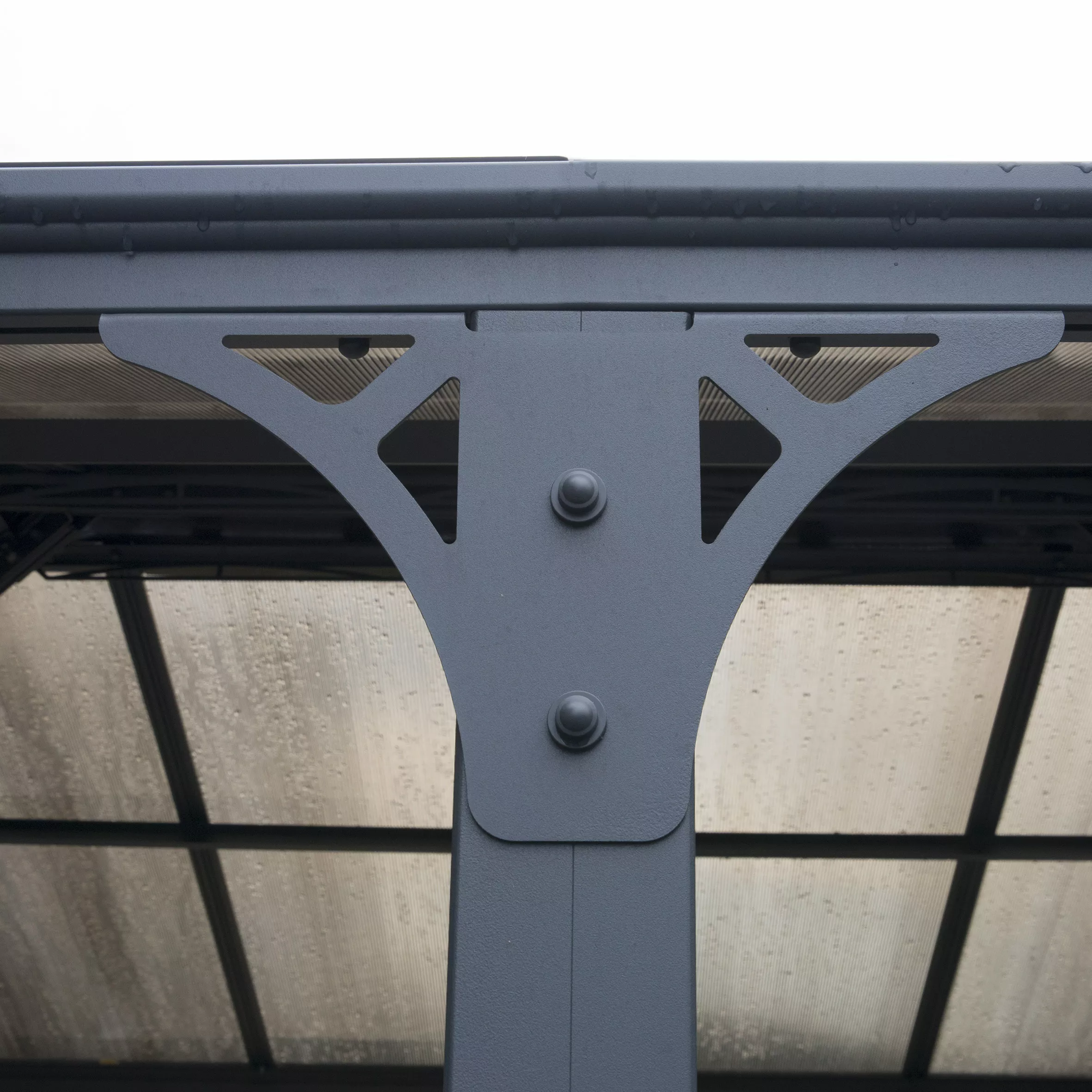 Palram - Canopia Martinique Grey Rectangular Gazebo, (W)4.3m (D)2.96m - Assembly Required 6 Palram - Canopia Martinique Grey Rectangular Gazebo, (W)4.3m (D)2.96m - Assembly Required - Image 4