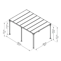 Palram - Canopia Milano Grey Rectangular Gazebo, (W)4.26m (D)3.09m - Assembly Required 14 Palram - Canopia Milano Grey Rectangular Gazebo, (W)4.26m (D)3.09m - Assembly Required -Greenie Shop palram canopia milano grey rectangular gazebo w 4 26m d 3 09m assembly required7290108136241 01t bq