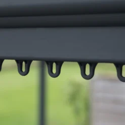 Palram - Canopia Monaco Grey Hexagonal Gazebo, (W)4.5m (D)3.9m - Assembly Required -Greenie Shop palram canopia monaco grey hexagonal gazebo w 4 5m d 3 9m assembly required7290108130232 05i bq