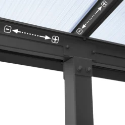 Palram - Canopia Olympia Grey Non-retractable Awning, (L)4.25m (H)3.05m (W)2.95m -Greenie Shop palram canopia olympia grey non retractable awning l 4 25m h 3 05m w 2 95m7290108133981 04i bq