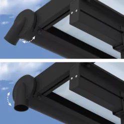 Palram - Canopia Olympia Grey Non-retractable Awning, (L)8.6m (H)3.05m (W)2.95m -Greenie Shop palram canopia olympia grey non retractable awning l 8 6m h 3 05m w 2 95m7290108134353 03i bq