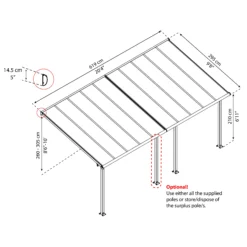 Palram - Canopia Olympia White Non-retractable Awning, (L)6.19m (H)3.05m (W)2.95m -Greenie Shop palram canopia olympia white non retractable awning l 6 19m h 3 05m w 2 95m7290108134308 01t bq
