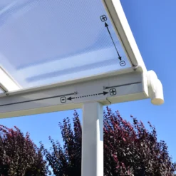 Palram - Canopia Sierra White Non-retractable Awning, (L)7.39m (H)3.05m (W)2.95m -Greenie Shop palram canopia sierra white non retractable awning l 7 39m h 3 05m w 2 95m7290108130553 05i bq